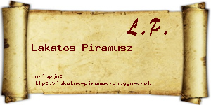 Lakatos Piramusz névjegykártya