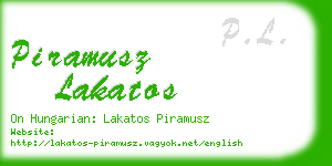 piramusz lakatos business card